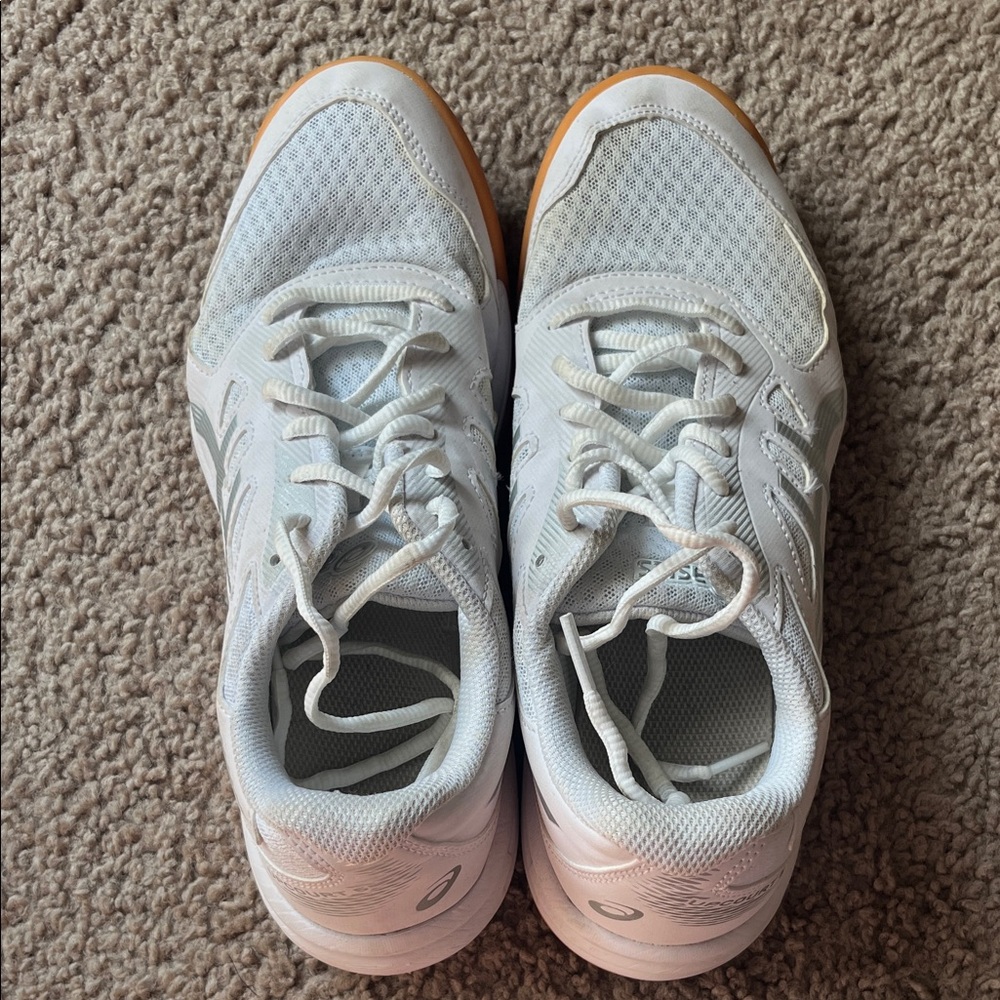 ASICS Women's White and Tan Athletic Shoes